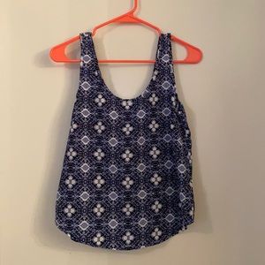 Blue design flowy tank